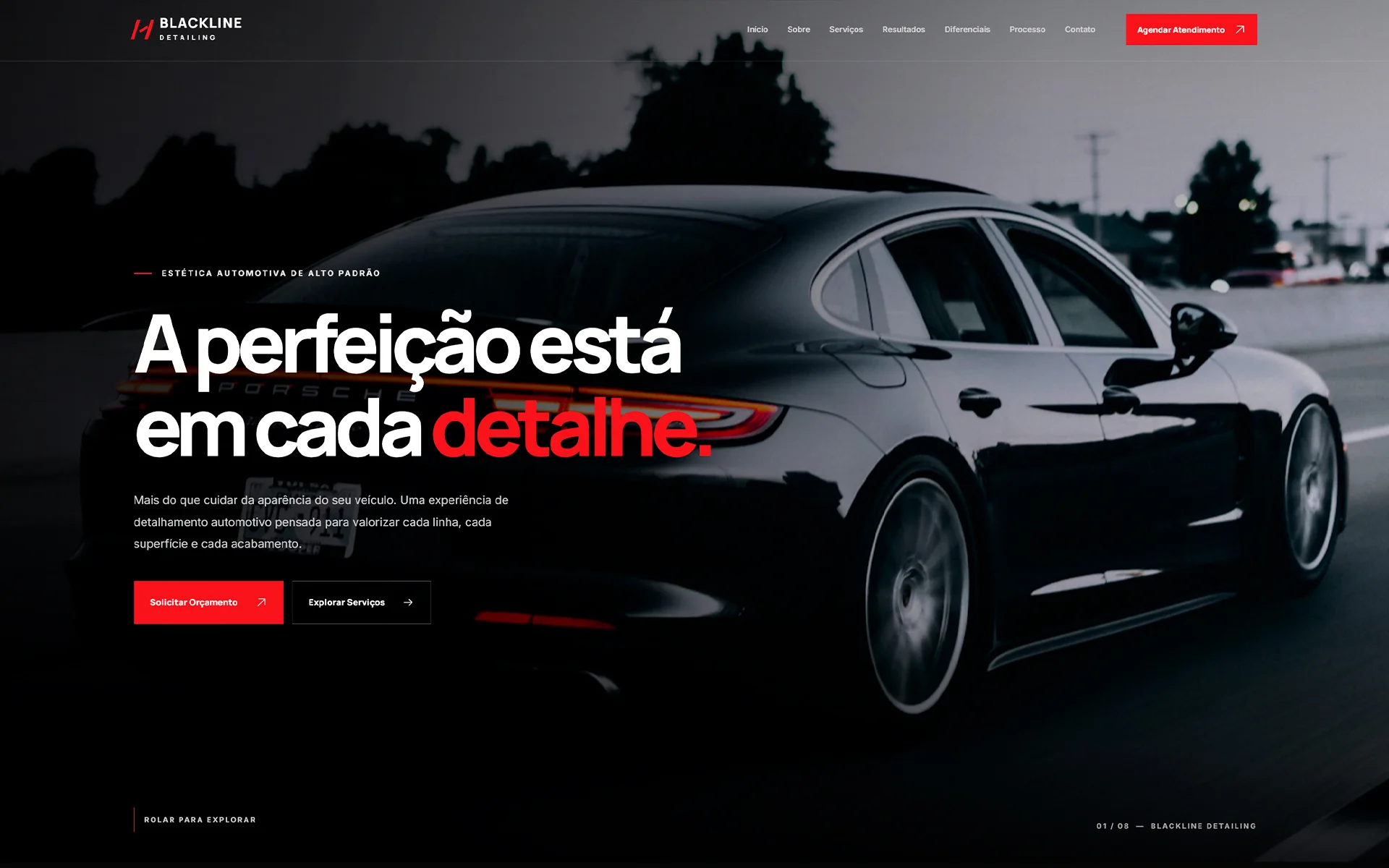 BLACKLINE DETAILING — demo website preview